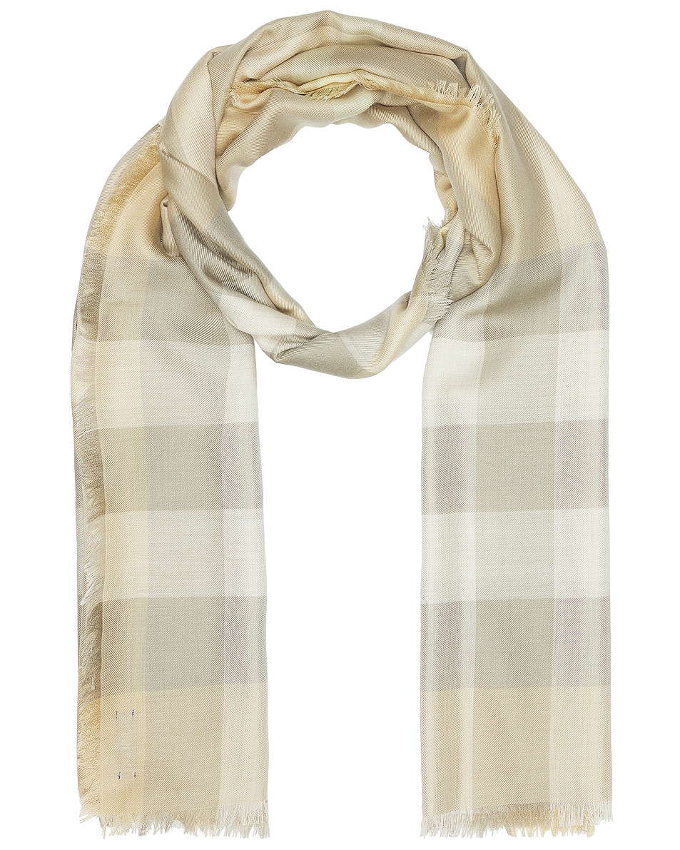 Image 1 of Burberry Mega Scarf in Flax