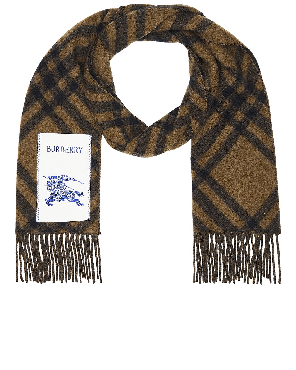 Image 1 of Burberry Bias Check Scarf in Camp