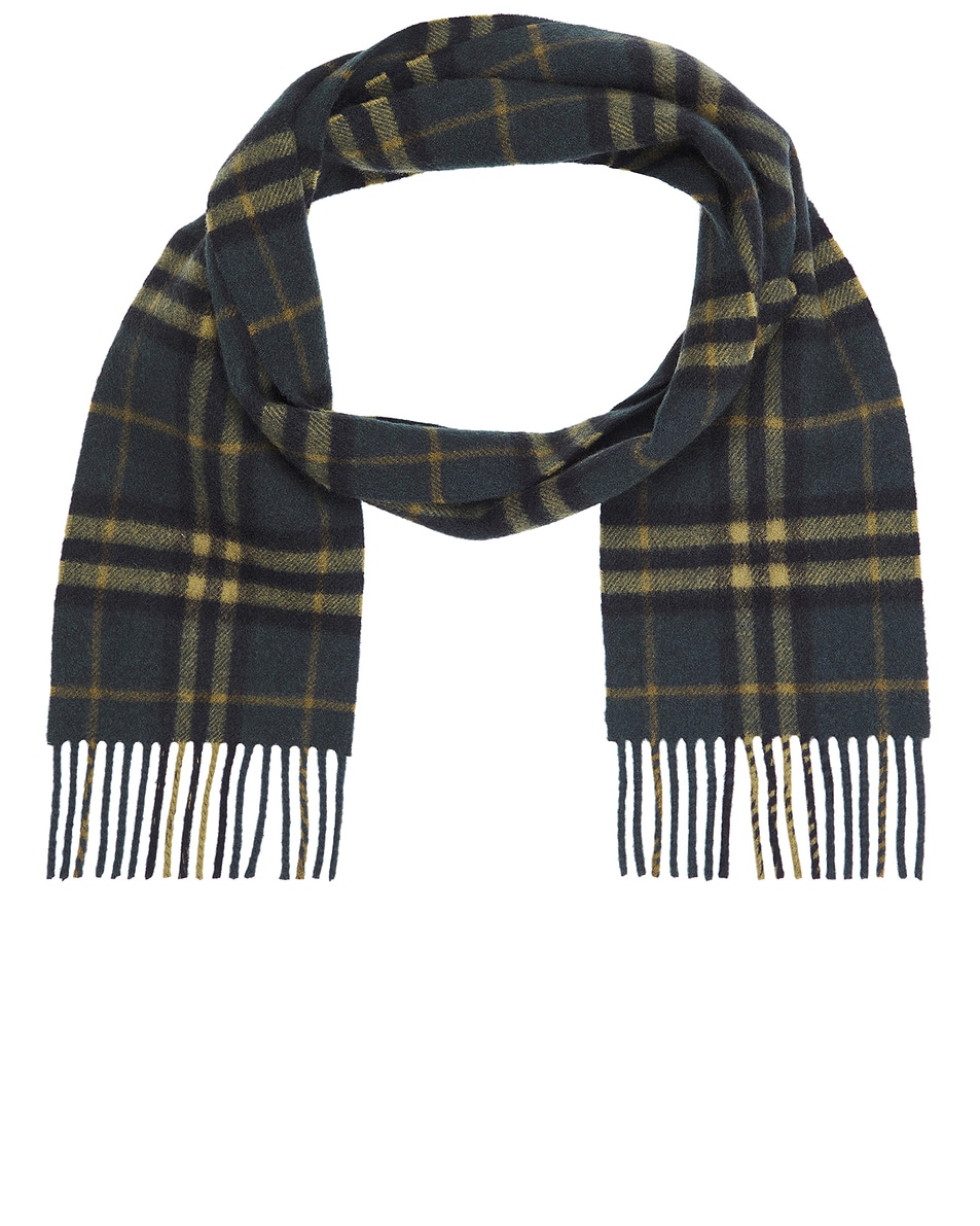 Image 1 of Burberry Check Cashmere Scarf in Shadow