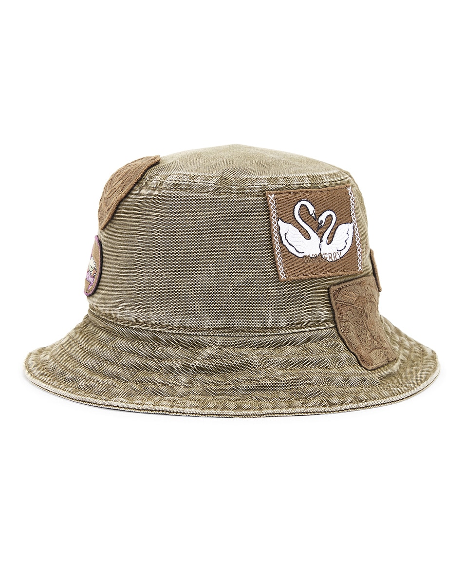 Image 1 of Burberry Patch Bucket Hat in Khaki