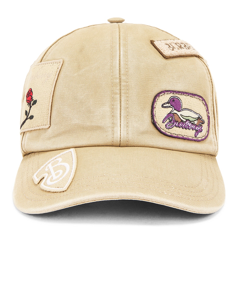 Image 1 of Burberry Patch Baseball Hat in Sand