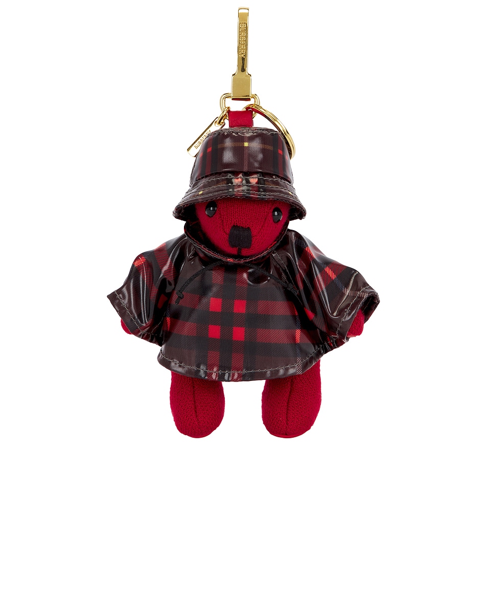 Image 1 of Burberry Thomas Raincoat Charm in Poppy