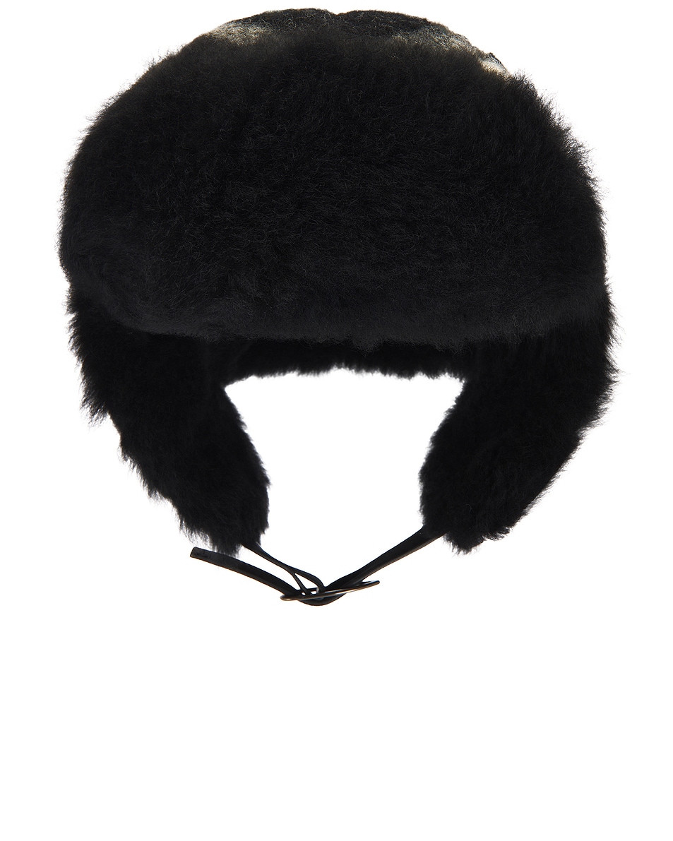 Image 1 of Burberry Tribar Trapper Hat in Black