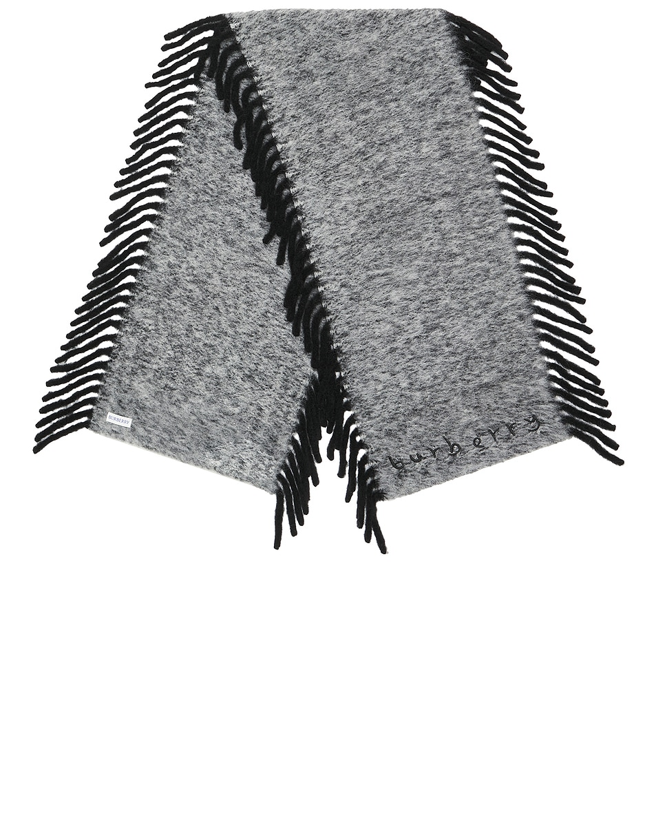 Image 1 of Burberry Alpaca Happy Scarf in Black & Calico