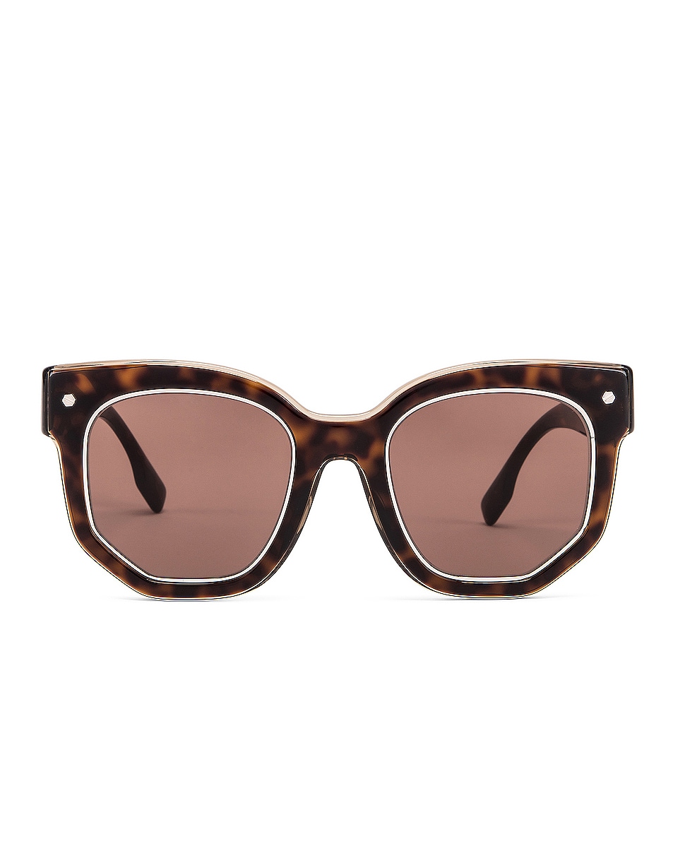 Image 1 of Burberry Primrose Sunglasses in Dark Havana & Brown