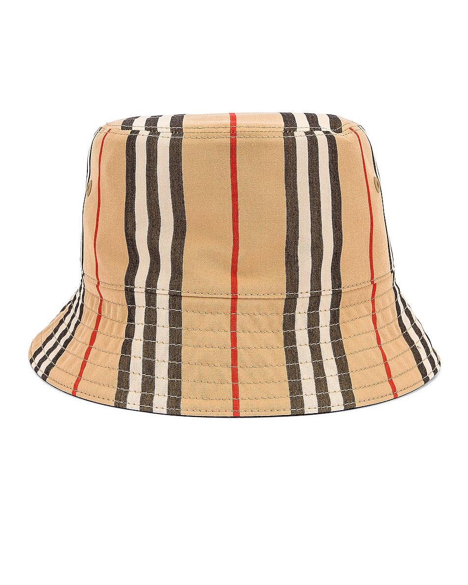 Image 1 of Burberry Reversible Bucket Hat in Archive Beige