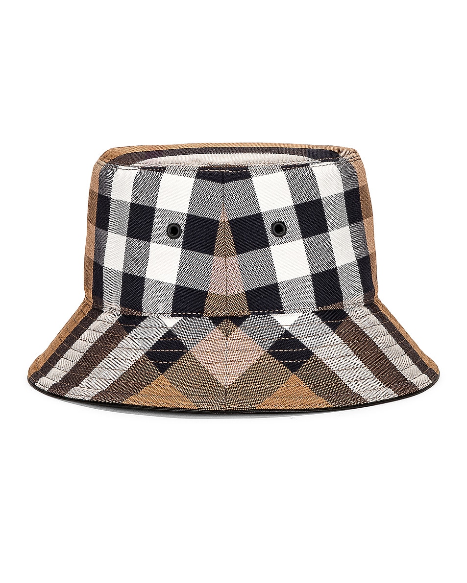 Image 1 of Burberry Bucket Hat in Birch Brown IP Check