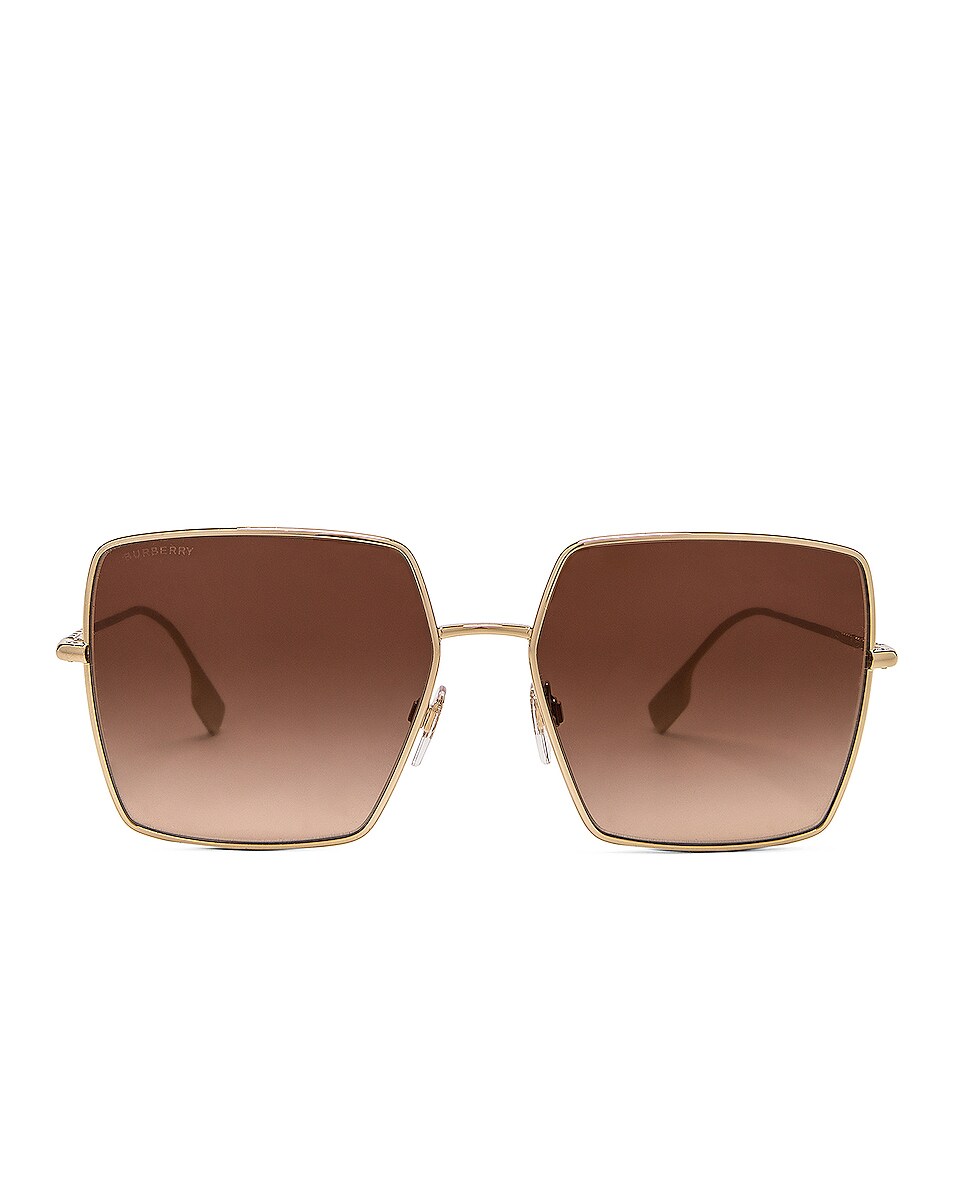 Image 1 of Burberry Daphne Sunglasses in Light Gold & Gradient Brown