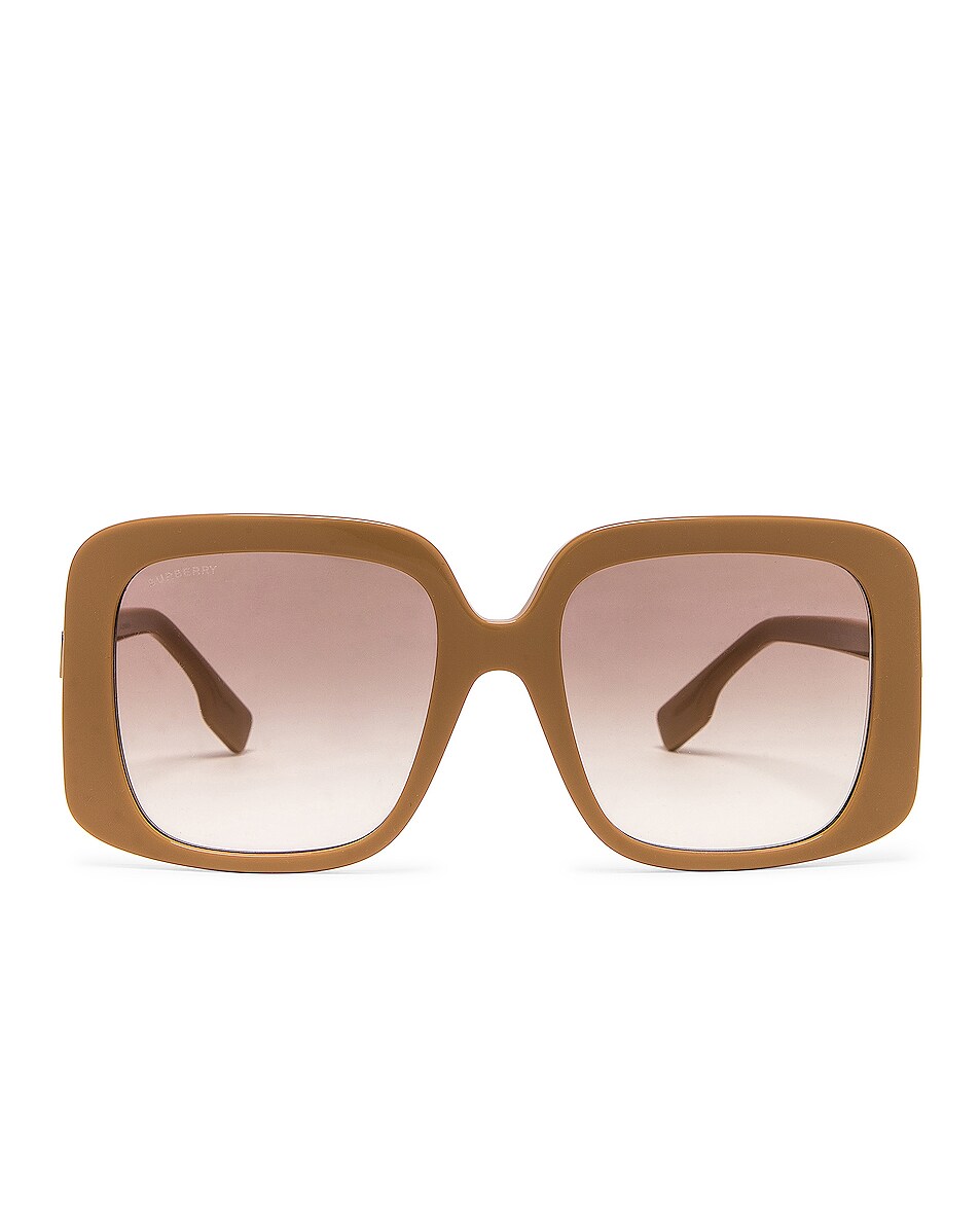 Image 1 of Burberry Penelope Sunglasses in Biscuit Beige & Gradient Light Brown