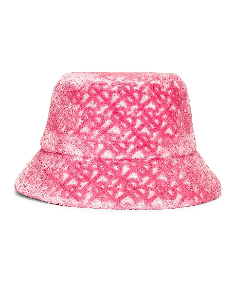 Image 1 of Burberry Towel Embroidery Bucket Hat in Pink