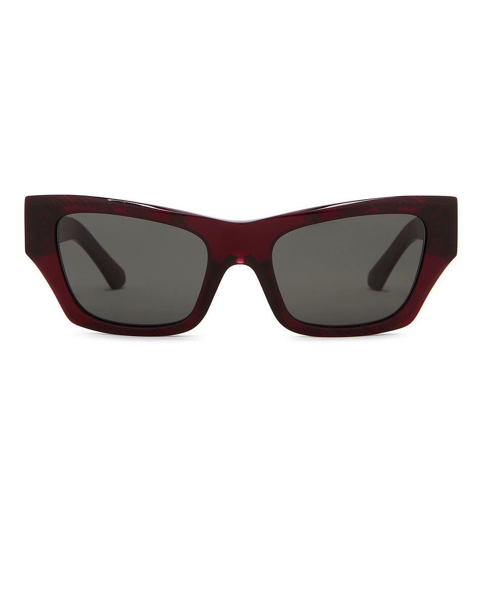 Image 1 of Burberry Cat Eye Sunglasses in Check Red