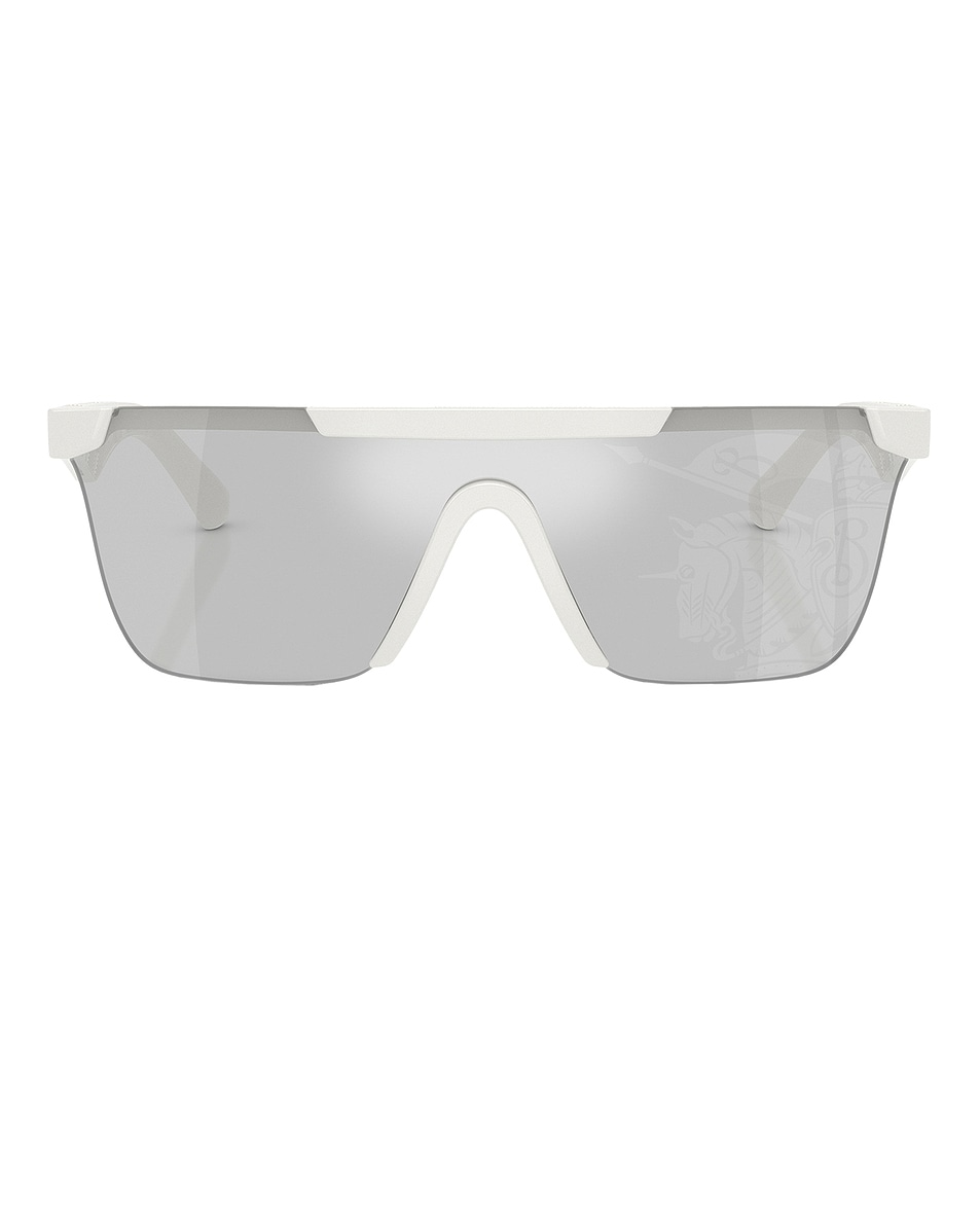 Image 1 of Burberry Flattop Sunglasses in White