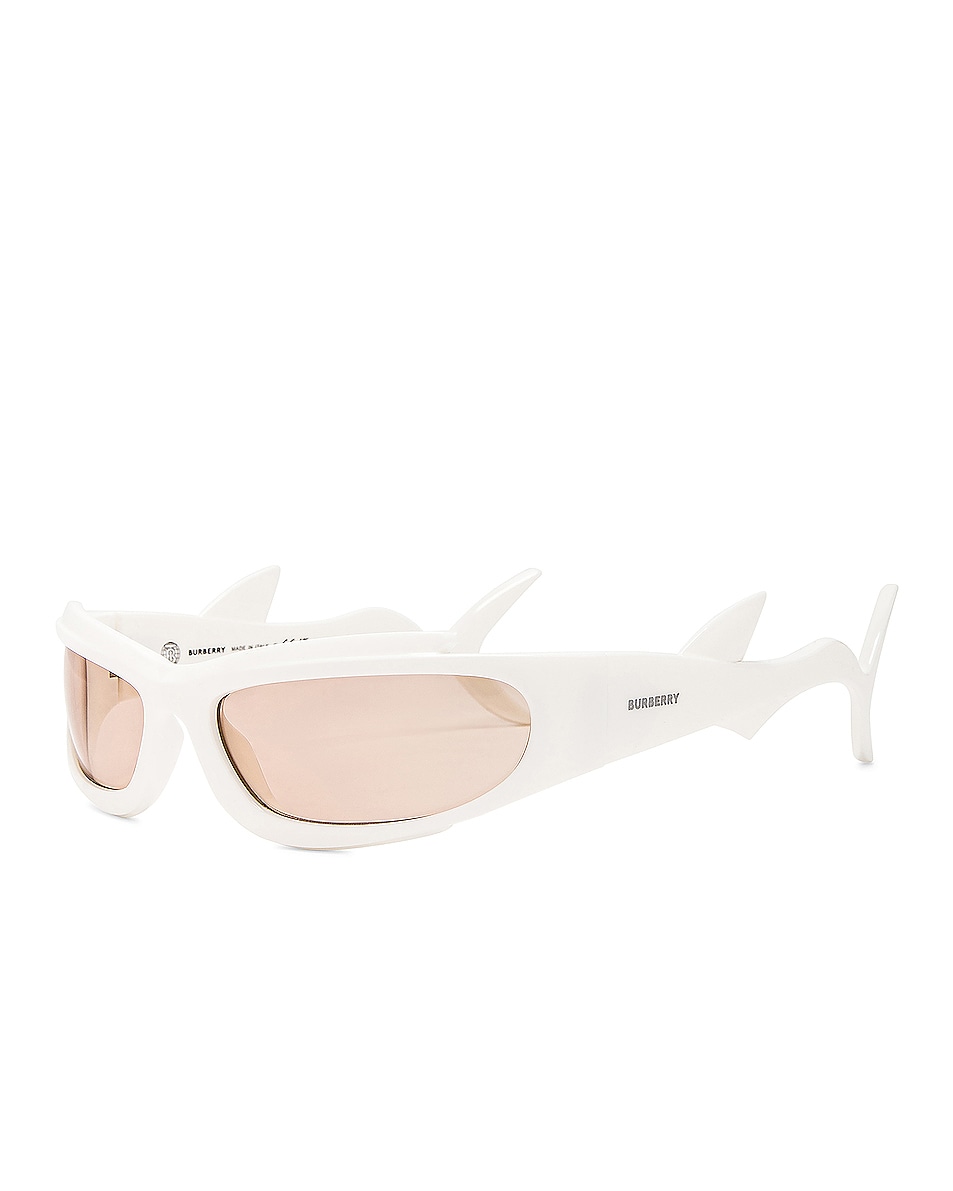 Image 1 of Burberry Wave Sunglasses in White