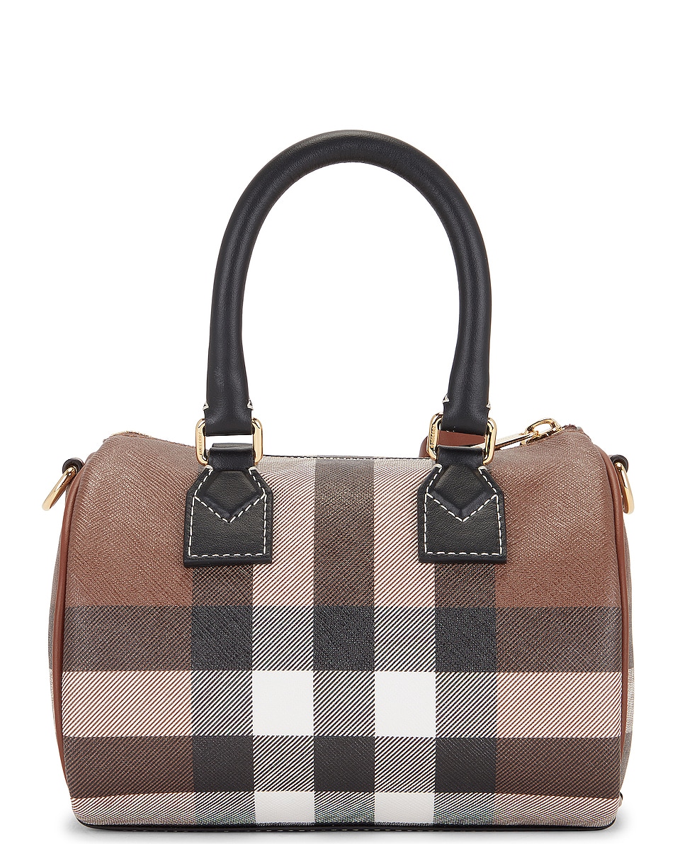 Image 1 of Burberry Small Check Bowling Bag in Dark Birch Brown Check