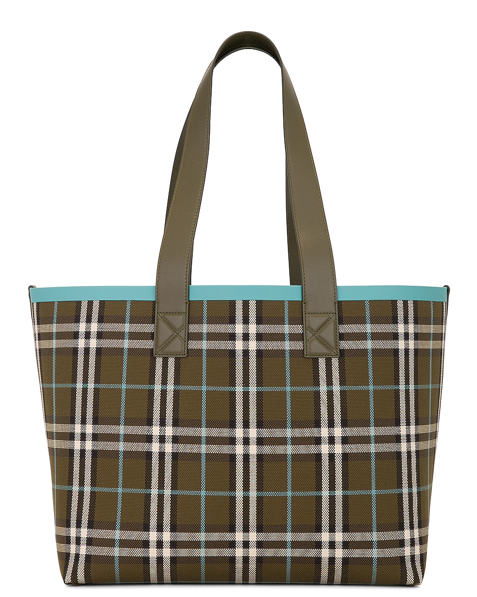 Image 1 of Burberry Medium London Tote in Olive Green