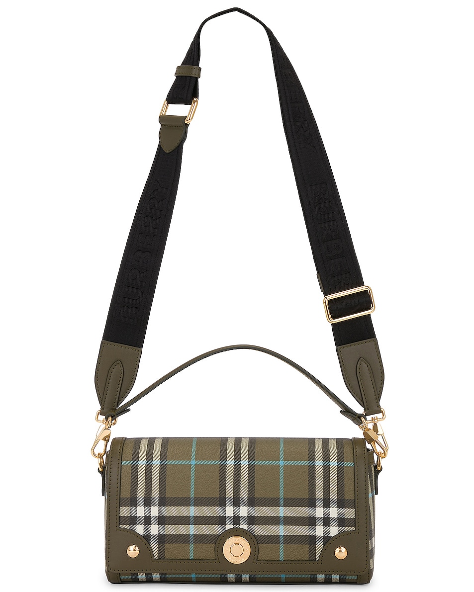 Image 1 of Burberry Small Note Shoulder Bag in Olive Green