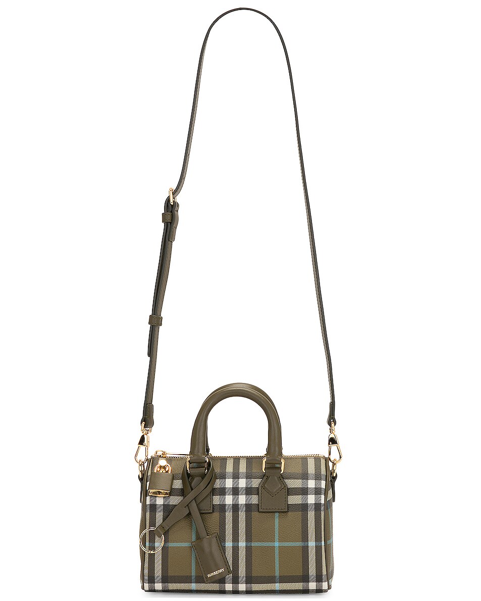 Image 1 of Burberry Mini Bowling Bag in Olive Green