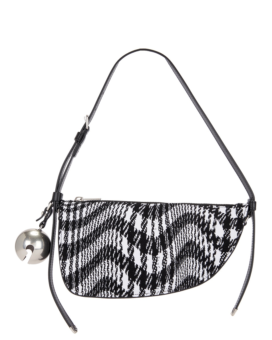 Image 1 of Burberry Small Shield Sling Bag in Black & White
