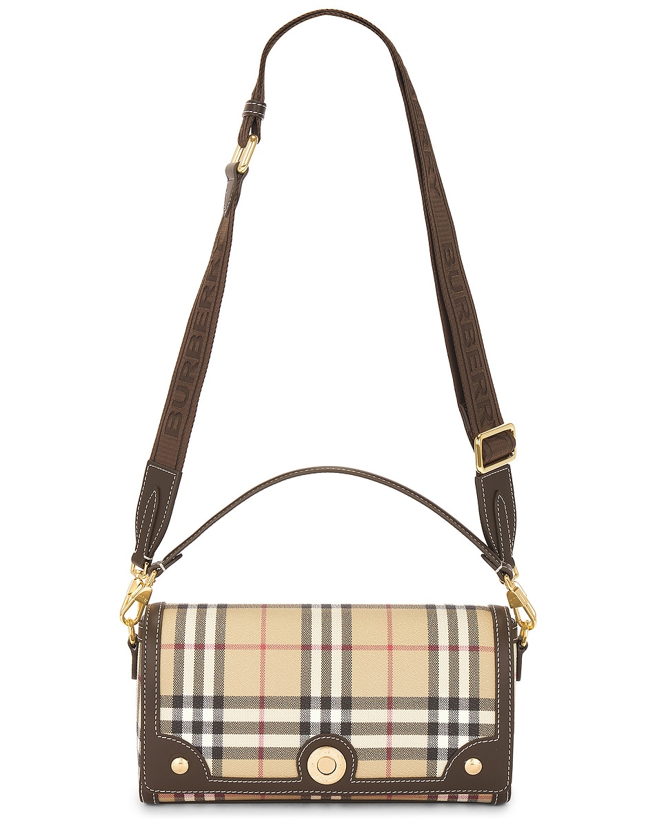 Image 1 of Burberry Small Note Bag in Vintage Check & Military