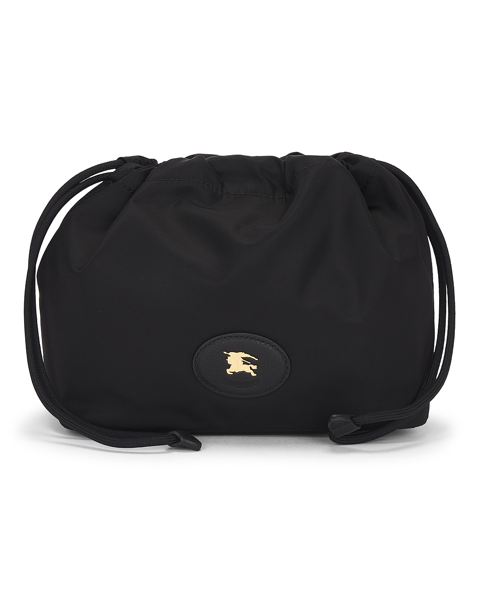 Image 1 of Burberry Drawstring Pouch in Black