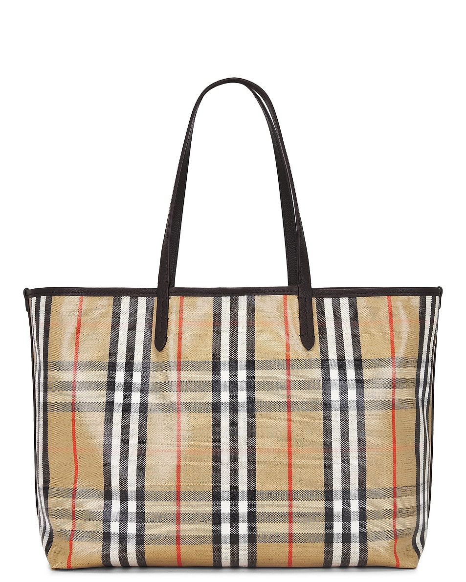 Image 1 of Burberry Highlands Medium Tote Bag in Sand