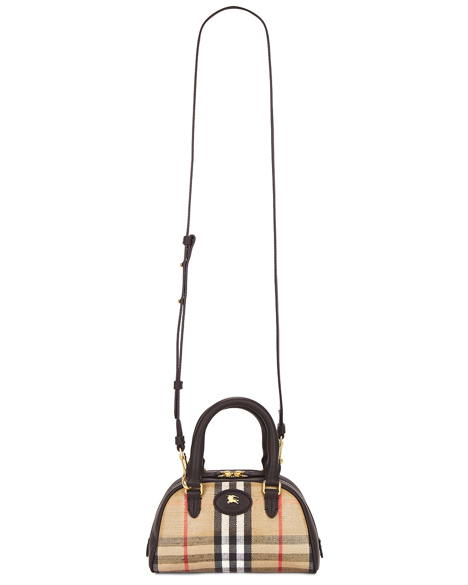 Image 1 of Burberry Highlands Mini Bowling Bag in Sand