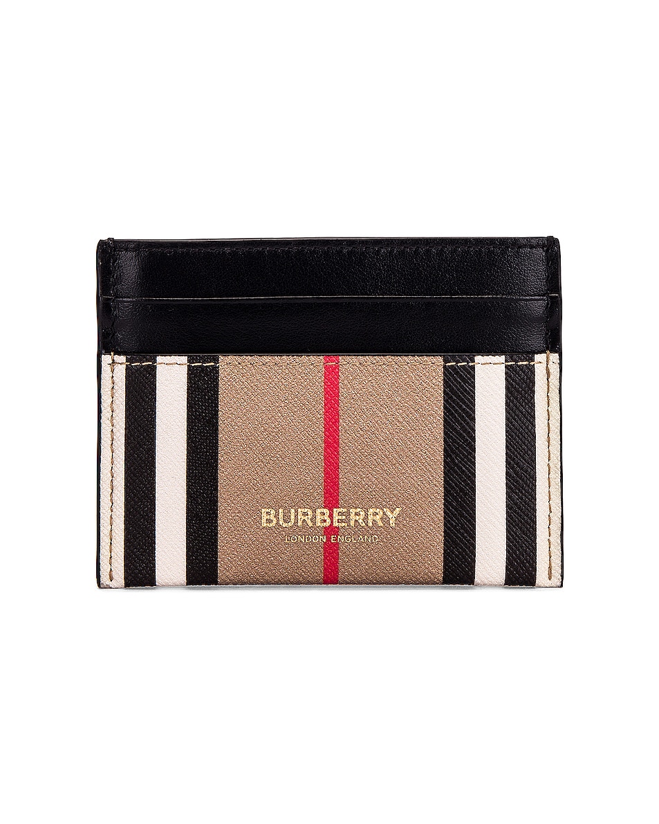 Image 1 of Burberry Sandon Card Case in Archive Beige