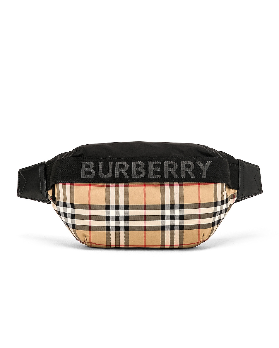 Image 1 of Burberry Sonny Fanny Pack in Archive Beige