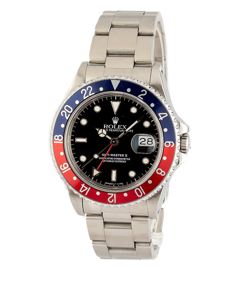 Image 1 of Bob's Watches x FWRD Renew Rolex Gmt-master Ii Pepsi Bezel 16710 in Stainless Steel, Blue, & Red