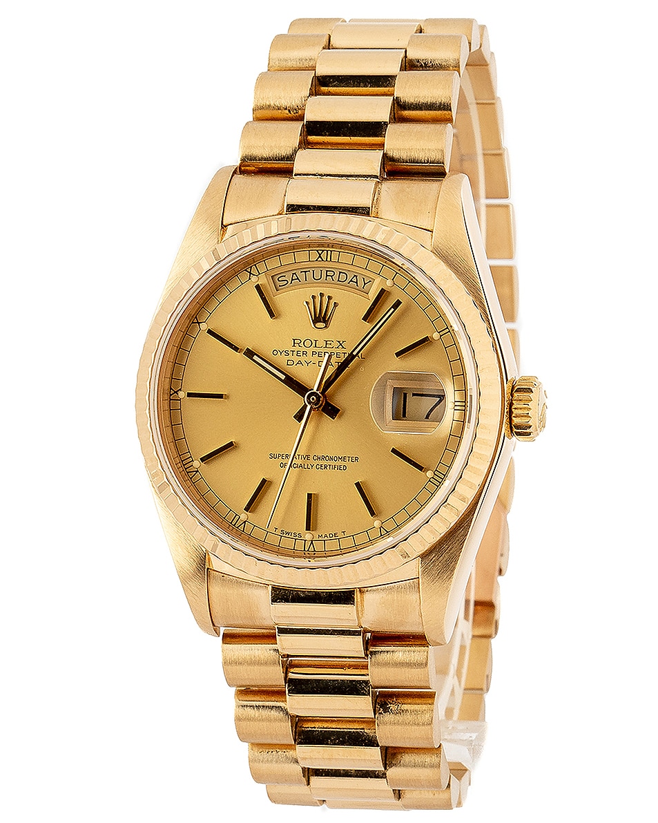 Image 1 of Bob's Watches x FWRD Renew Rolex Day-date 18038 in 18k Yellow Gold