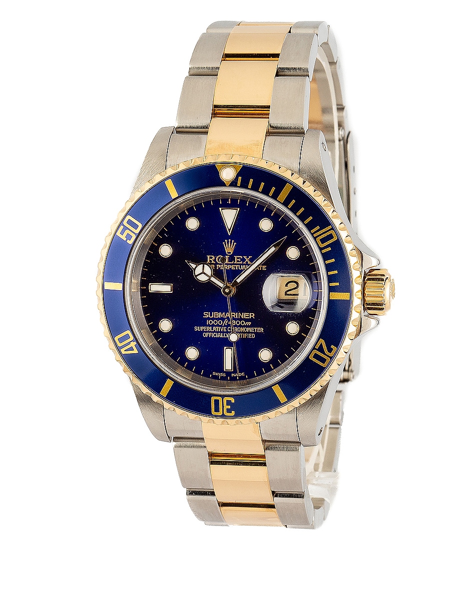 Image 1 of Bob's Watches x FWRD Renew Rolex Submariner 16613 Blue Dial in Stainless Steel & 18k Yellow Gold