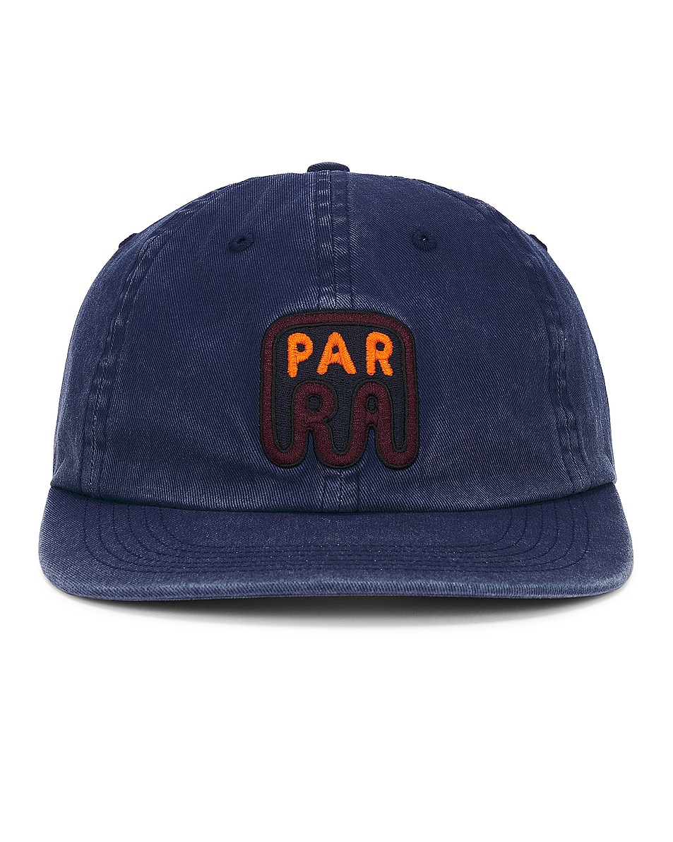 Image 1 of By Parra Fast Food Logo 6 Panel Hat in Navy Blue