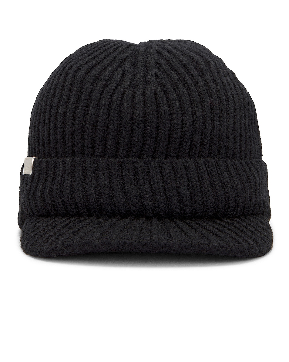 Image 1 of C2H4 Knit Covert Beanie Cap in Black
