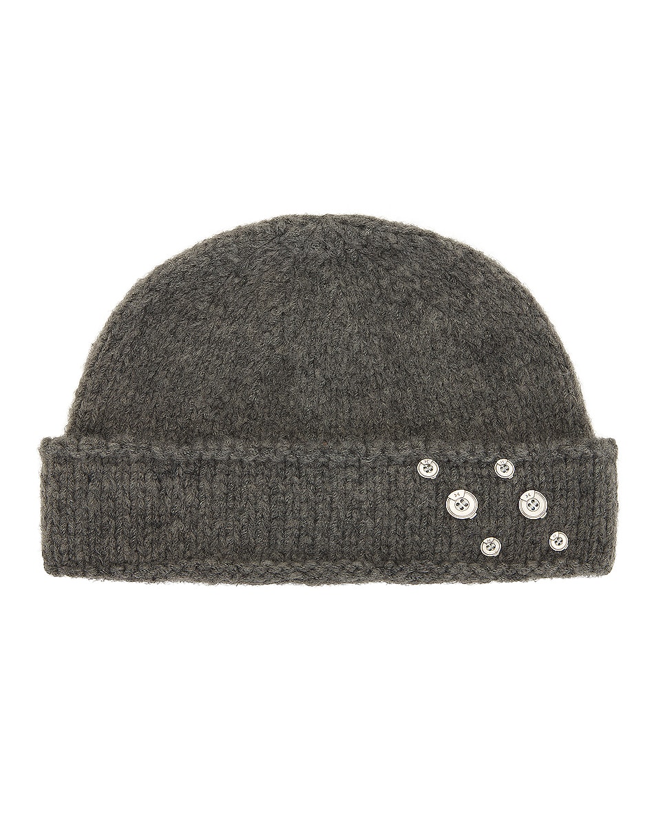 Image 1 of C2H4 Parallel Spot Knit Covert Beanie in Fogged Gray