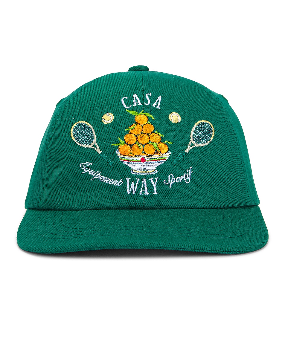 Image 1 of Casablanca Casa Way Embroidered Cap in Evergreen
