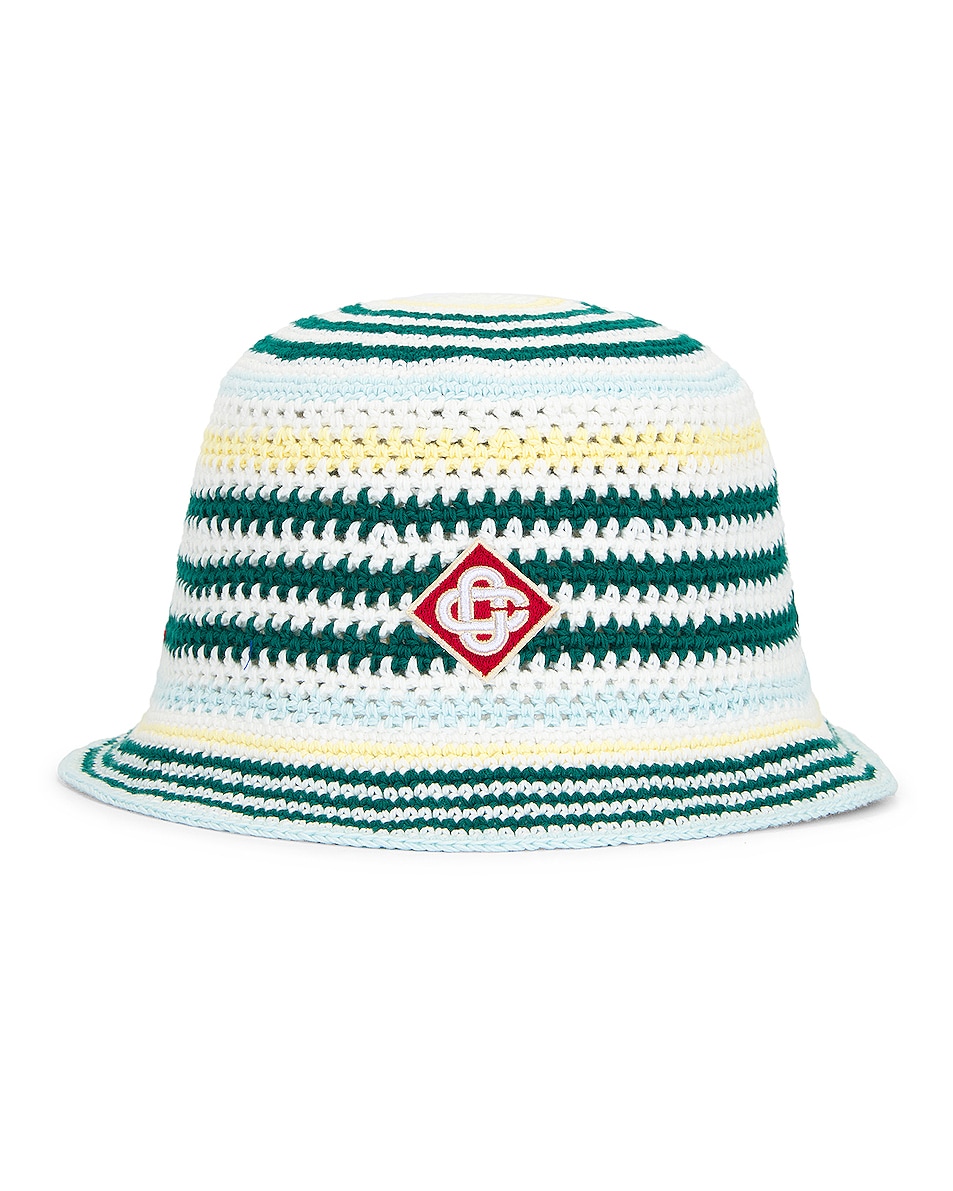 Image 1 of Casablanca Cotton Crochet Hat in Multi