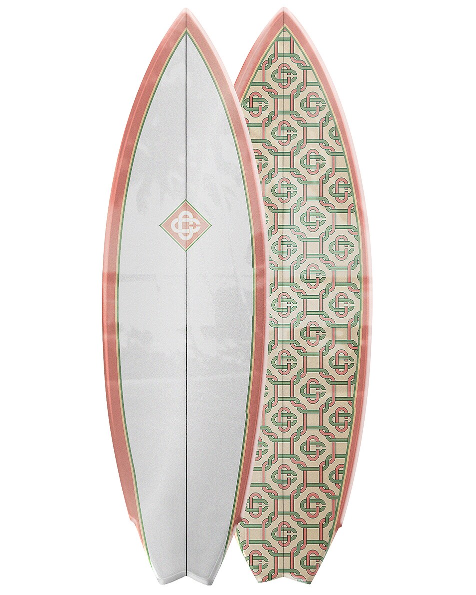 Image 1 of Casablanca Handmade Bespoke Surfboard Retro Twin in Pink