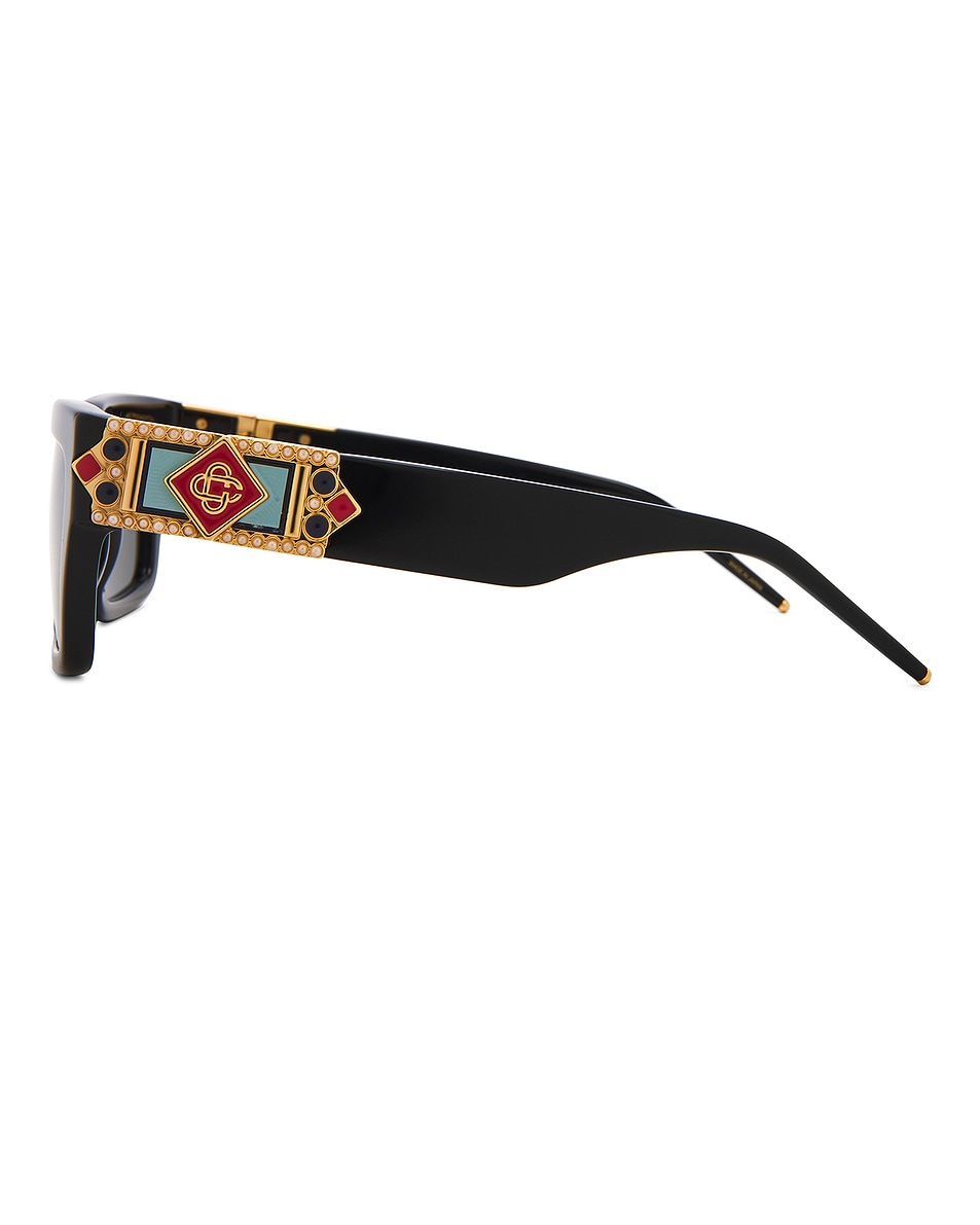 Gold Plated Monogram Plaque Sunglasses - Thumbnail 1