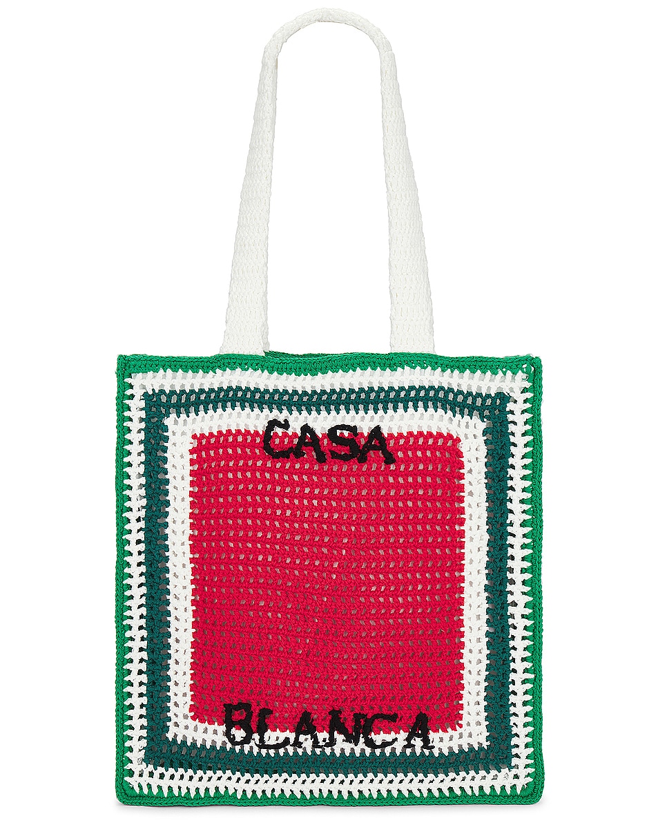 Image 1 of Casablanca Cotton Crochet Bag in Multi