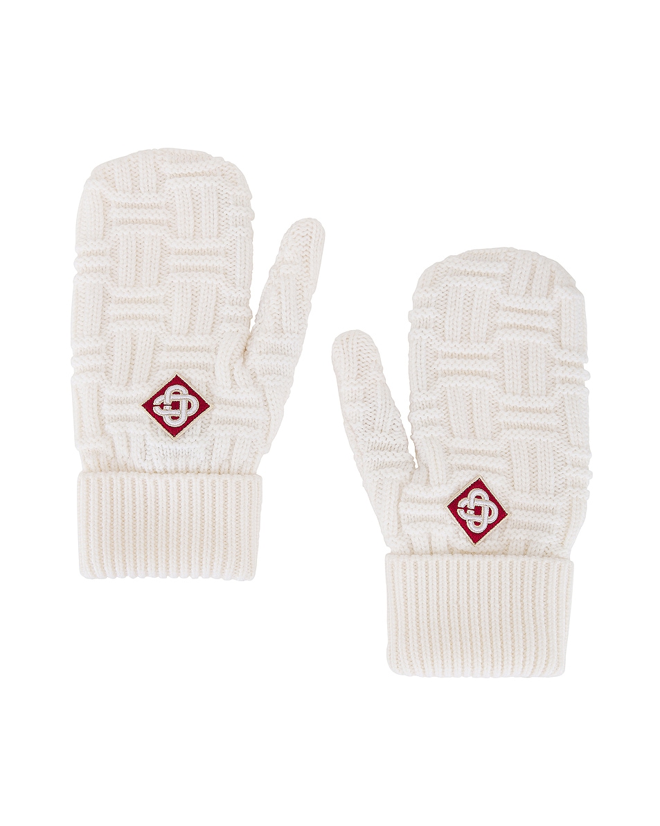 Image 1 of Casablanca Wool Mittens in White