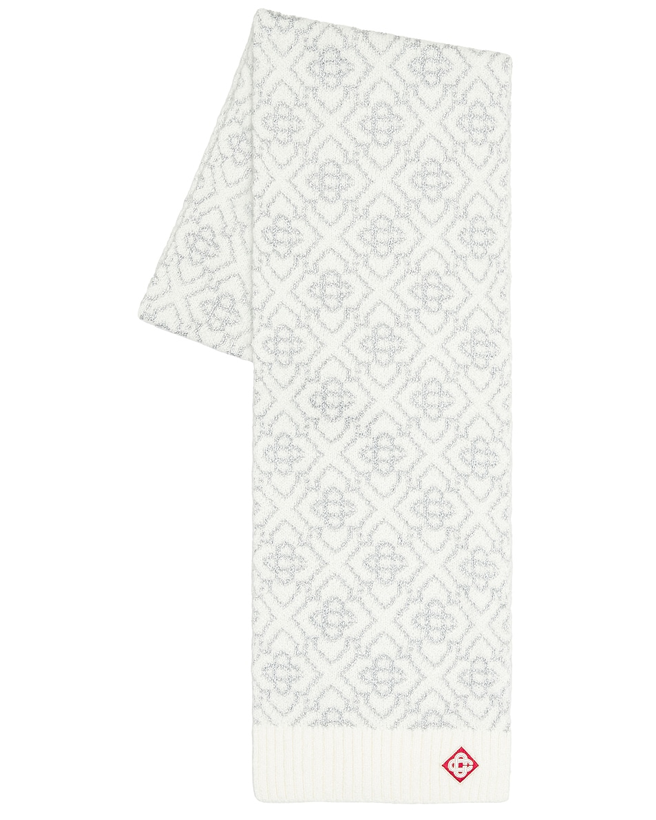 Image 1 of Casablanca Mohair Scarf in White
