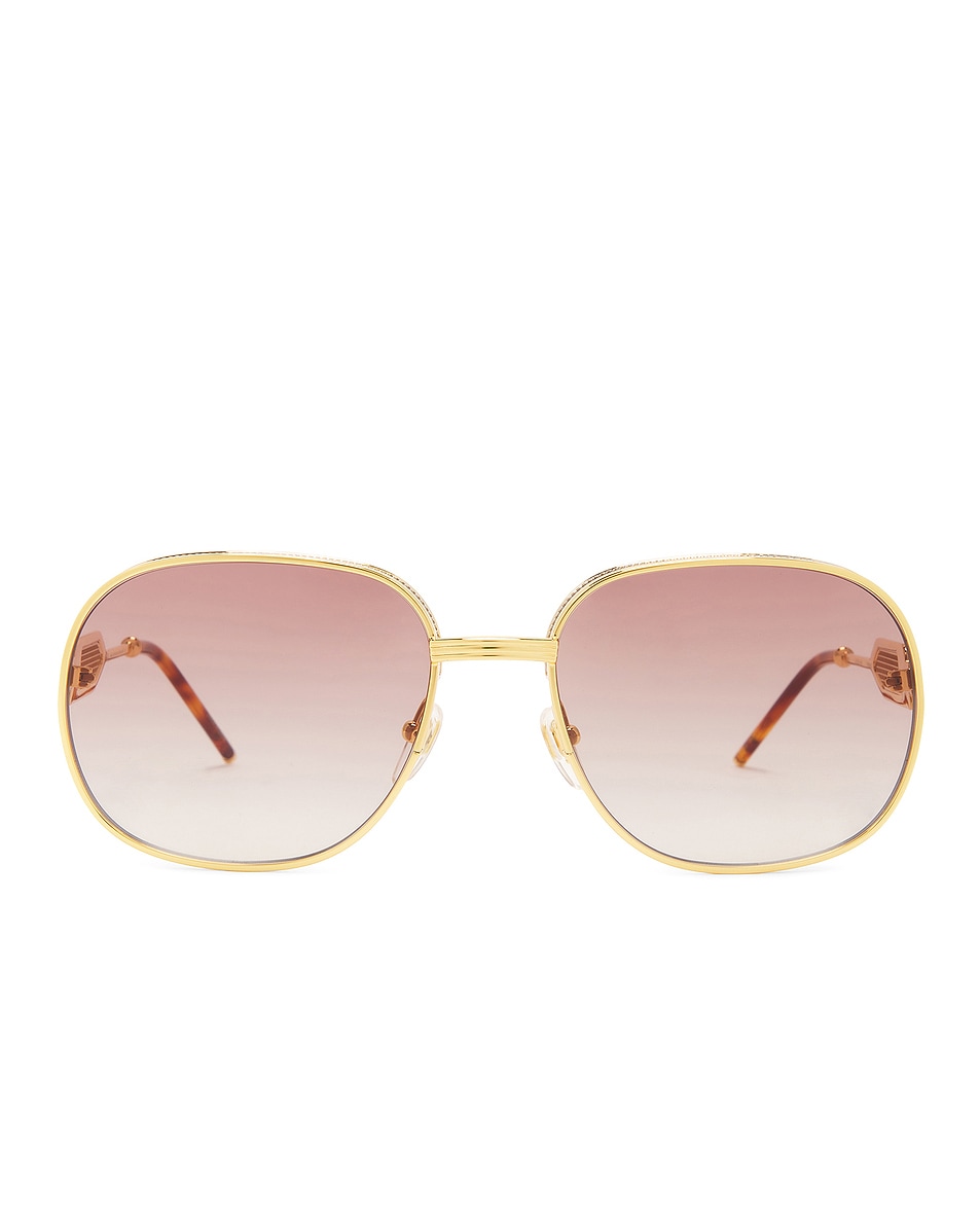 Image 1 of Casablanca Square Sunglasses in Gold & Silver