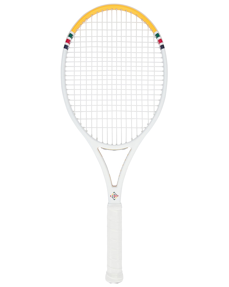 Image 1 of Casablanca Casa Sport Tennis Racket in White & Multi