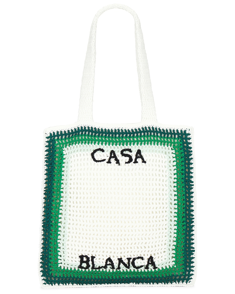 Image 1 of Casablanca Cotton Crochet Bag in Green