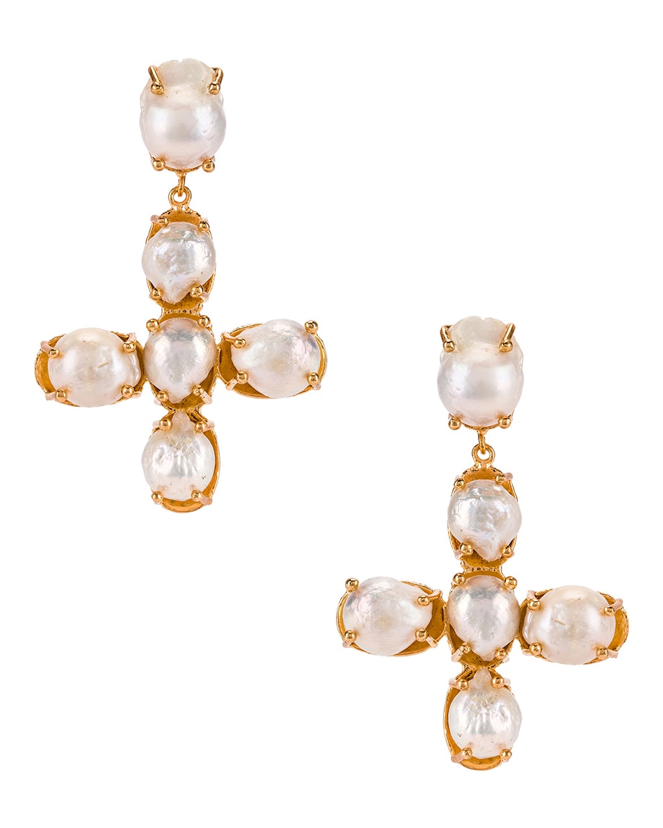 Image 1 of Christie Nicolaides Violante Earrings in Pearl