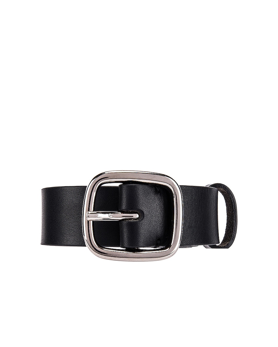 Image 1 of COMME des GARCONS SHIRT Leather Belt With Buckle in Black
