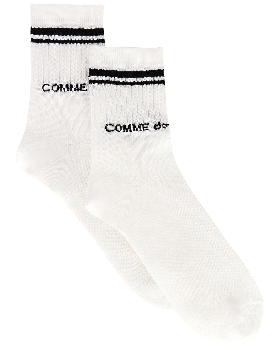 Image 1 of COMME des GARCONS Homme Plus Rib Short Sock in White