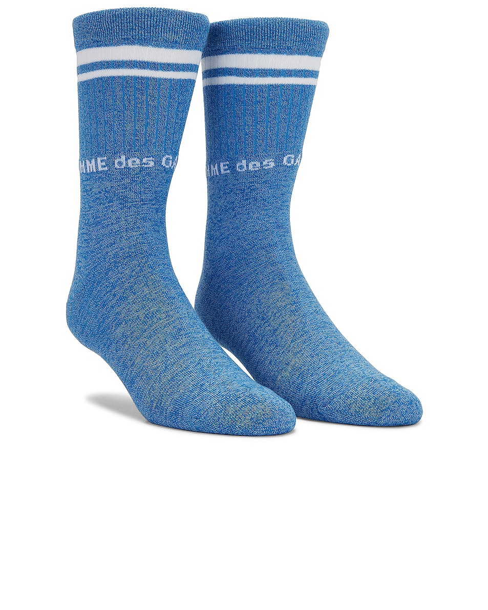 Image 1 of COMME des GARCONS Homme Plus Short Sock in Blue