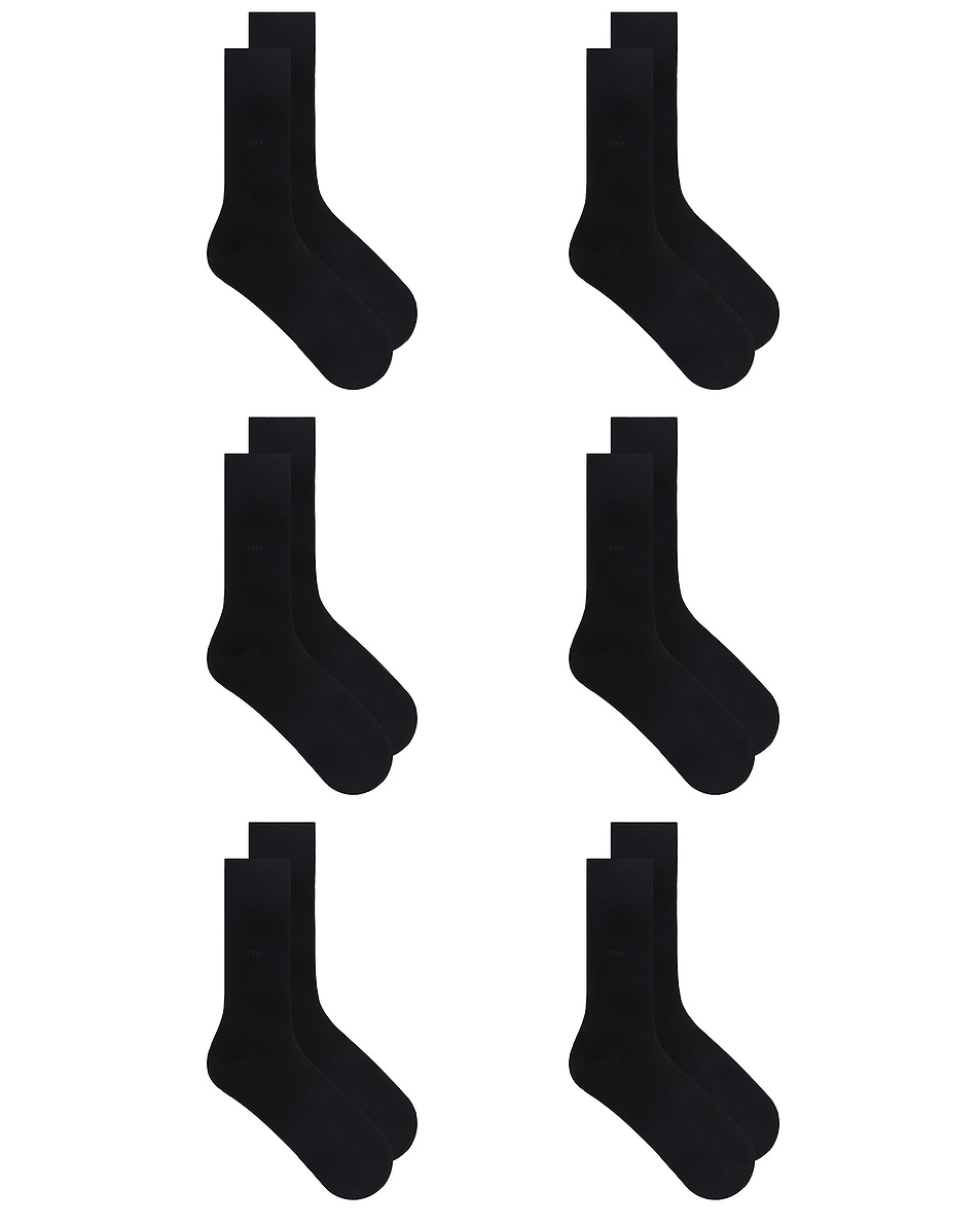 Image 1 of CDLP 6 X Cotton Socks in Black
