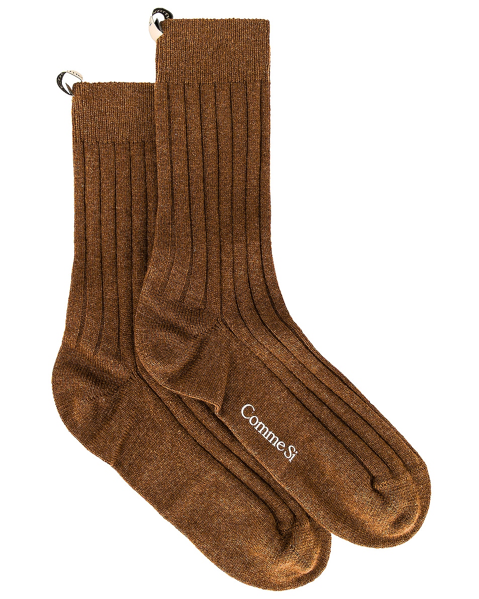 Image 1 of Comme Si the Danielle Sock in Pecan